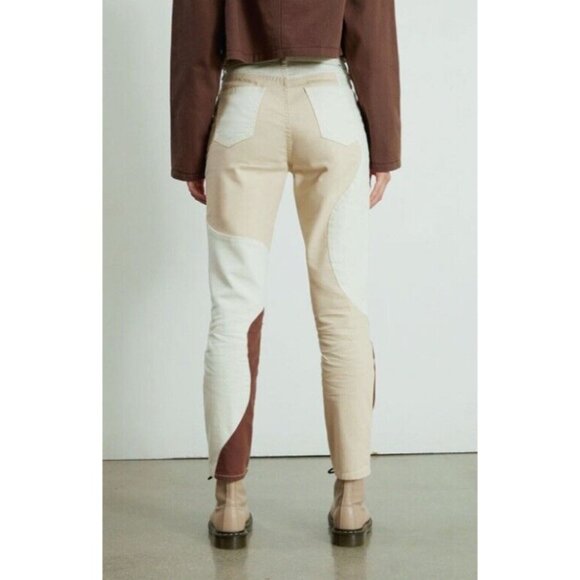 Colorblock Pacsun Patchwork High-Waisted Jeans For Women 24" - Picture 2 of 13